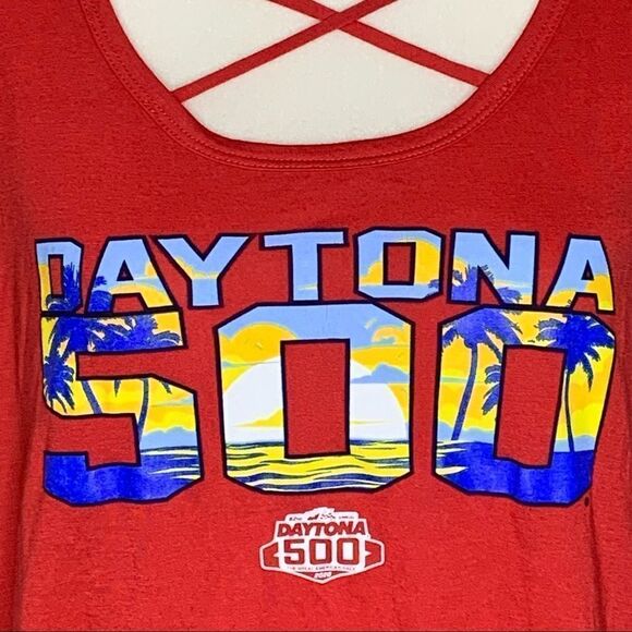 Daytona 500 red graphic tank top - Picture 2 of 7